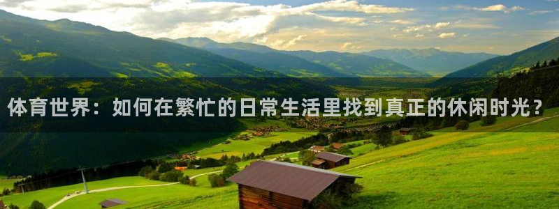 MK体育官网下载平台是正规平台吗：体育世界：如何在繁忙的日常